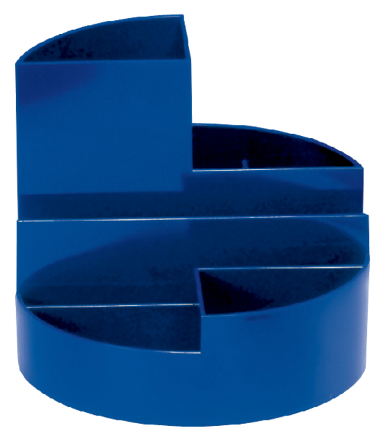 Pennenkoker MAUL roundbox 7 vakken Ø14×12.5cm blauw