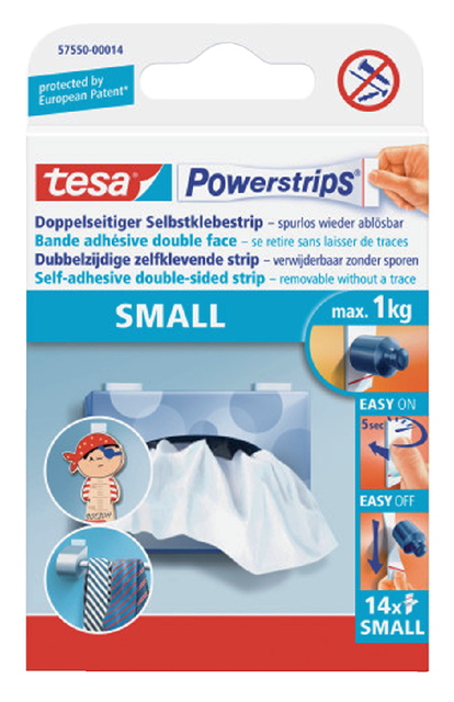 Kleefstrips tesa Powerstrips® SMALL dubbelzijdig 1kg