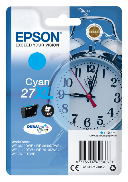 Inktcartridge Epson 27XL T2712 blauw