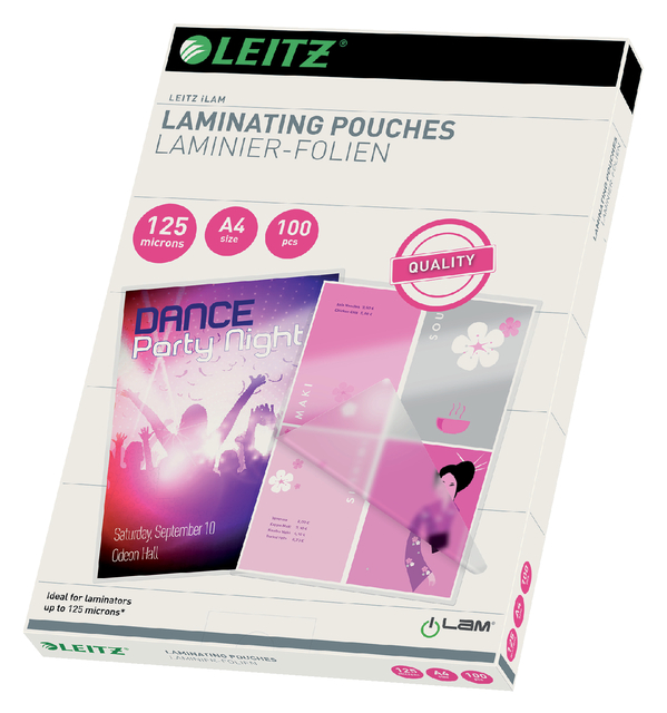 Lamineerhoes Leitz iLAM A4 2x125micron EVA 100stuks