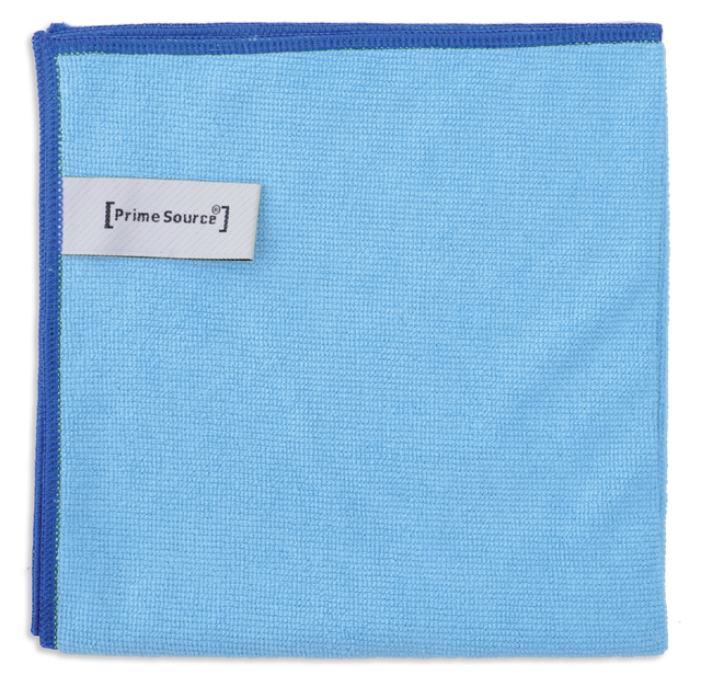 Microvezeldoek Primesource professional 38x38cm blauw pak à 10 stuks