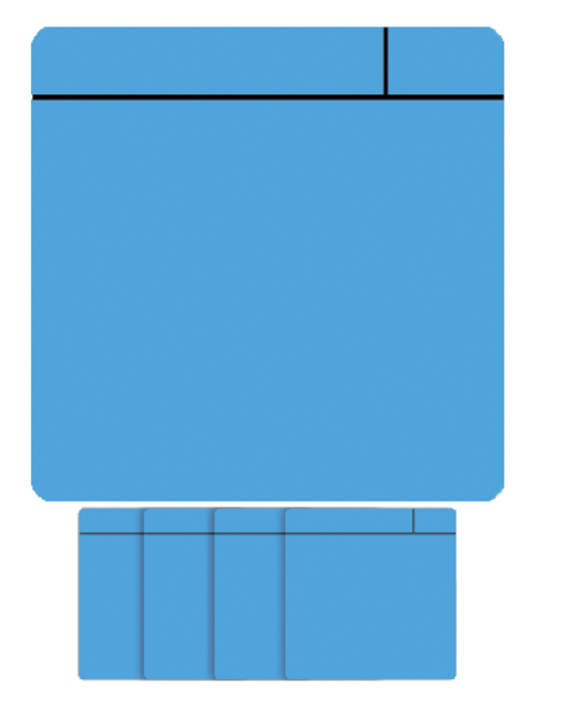 Magneet scrum 75x75mm lichtblauw