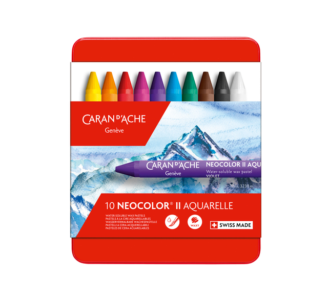 Waskrijt Caran d’Ache neocolor-II 10stuks assorti