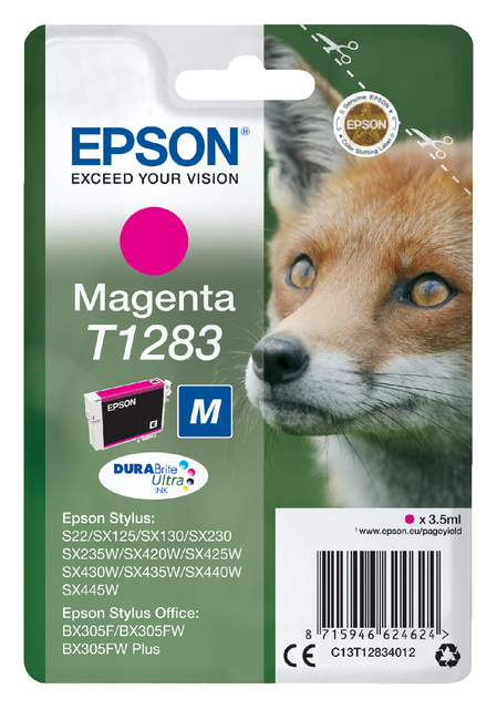 Inktcartridge Epson T1283 rood