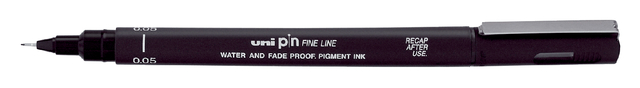 Fineliner Uni-ball Pin 0.05mm zwart