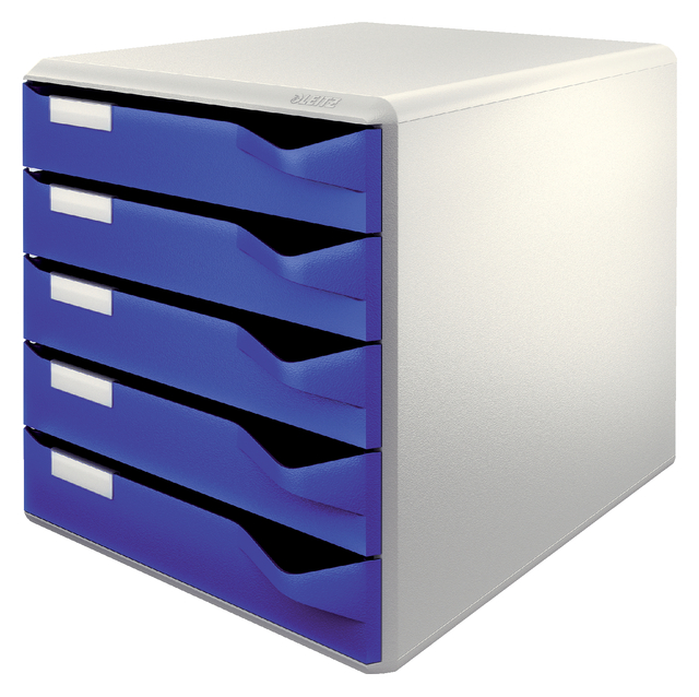 Ladenblok Leitz A4 5 laden blauw/wit