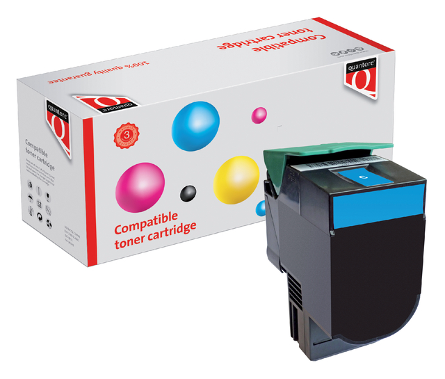 Tonercartridge Quantore alternatief tbv Lexmark C540H1CG blauw