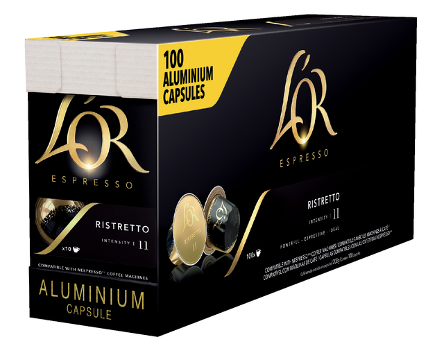 Koffiecups L’Or espresso Ristretto 100 stuks