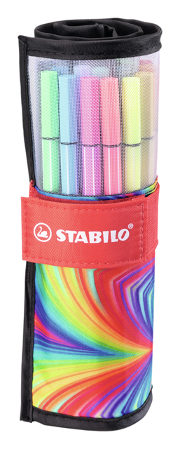 Viltstift STABILO Pen 68/25 Arty roletui medium assorti set à 25 stuks