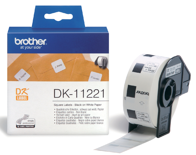 Etiket Brother DK-11221 23x23Mm 1000stuks