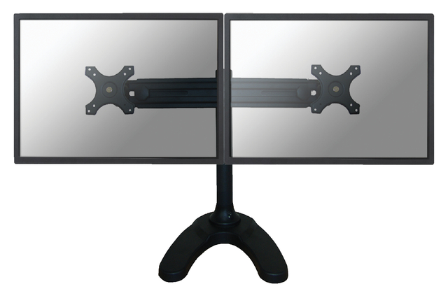 Monitorarm Neomounts D700DD 2×19-30″ op voet zwart