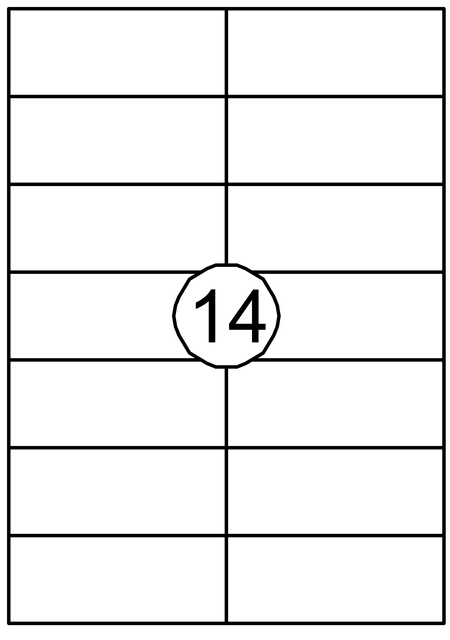 Etiket Quantore 105×42.4mm 1400 stuks