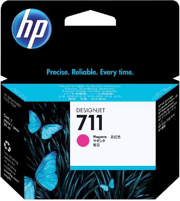 Inktcartridge HP CZ131A 711 rood