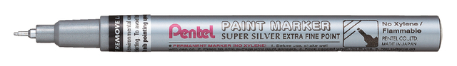 viltstift Pentel MFP10 rond 0.7mm zilver