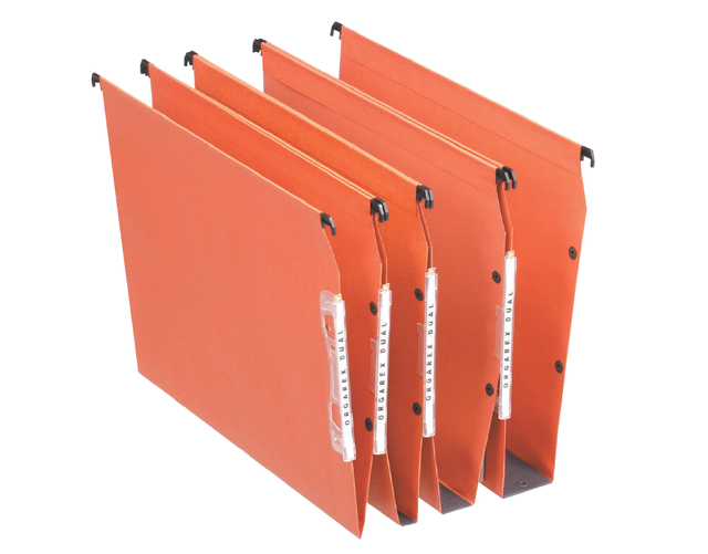 Hangmap Esselte Orgarex Dual lateraal 345x275x1 oranje