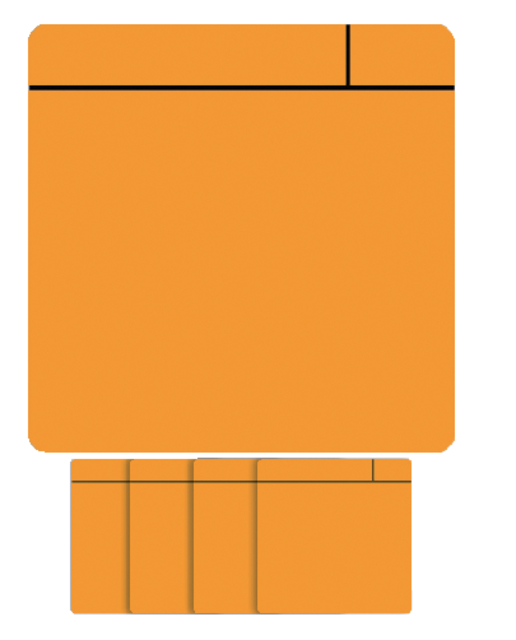 Magneet scrum 75x75mm oranje