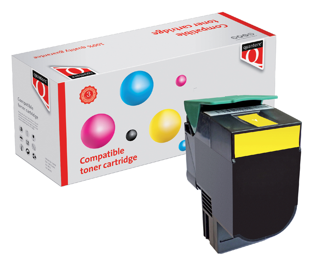 Tonercartridge Quantore alternatief tbv Lexmark C540H1YG geel