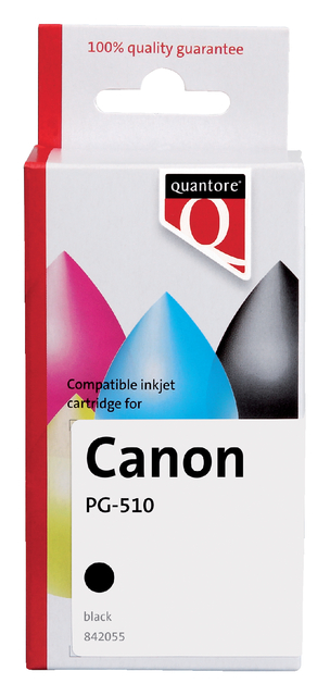 Inktcartridge Quantore alternatief tbv Canon PG-510 zwart + chip