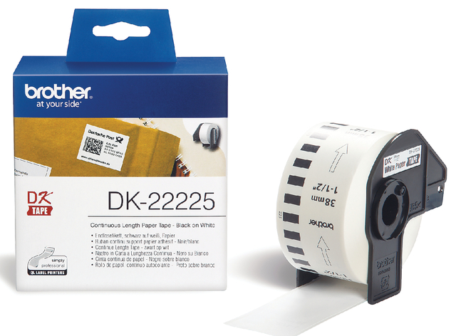 Etiket Brother DK-22225 38mm thermisch 30-meter wit papier