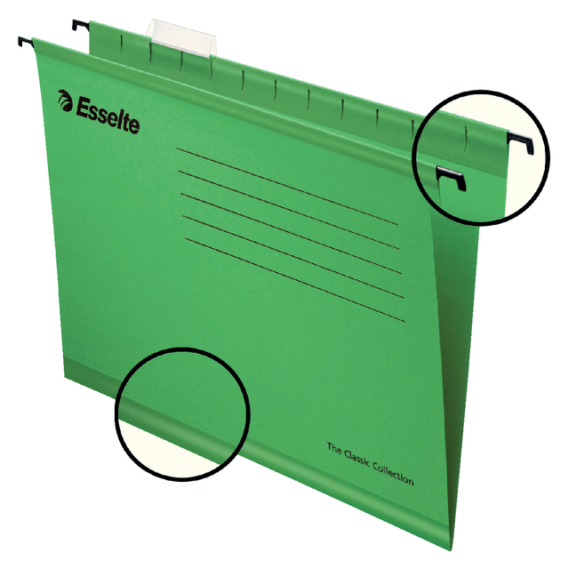 Hangmap Esselte Classic A4 V-bodem 345x240mm groen