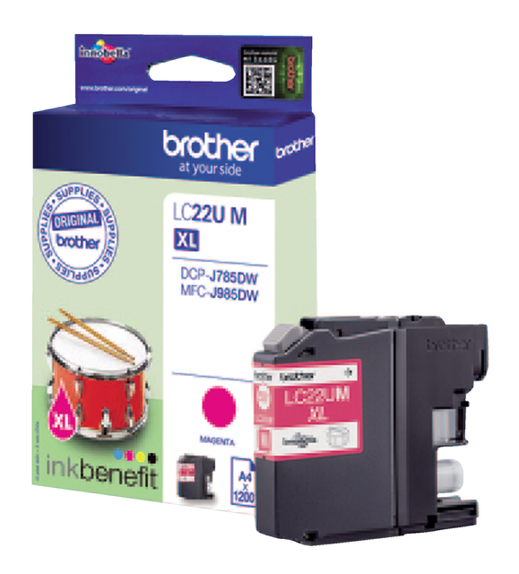 Inktcartridge Brother LC-22UM rood