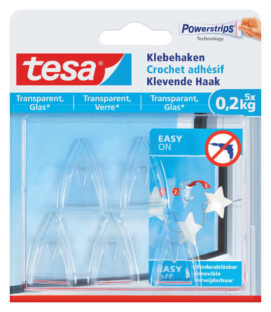 Klevende haak tesa® 0,2kg transparant