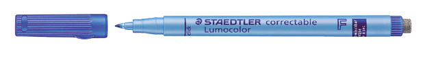 Viltstift Staedtler Lumocolor 305 non permanent correctable F blauw