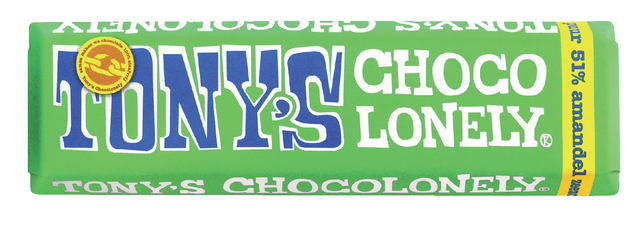 Chocolade Tony’s Chocolonely amandel zeezout reep 47gr