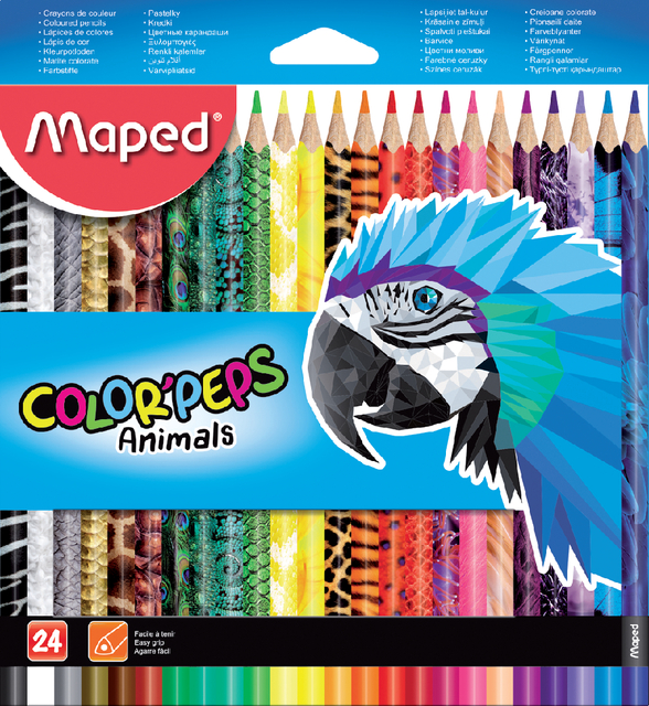 Kleurpotlood Maped Color’Peps Animals set á 24 kleuren