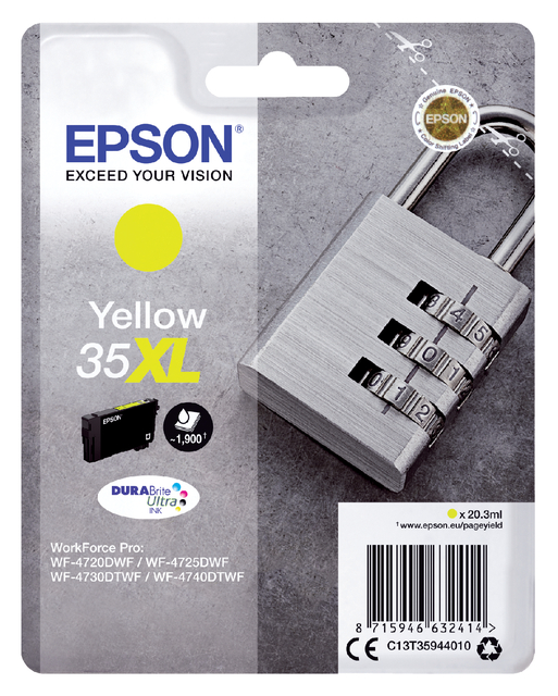 Inktcartridge Epson 35XL T3594 geel