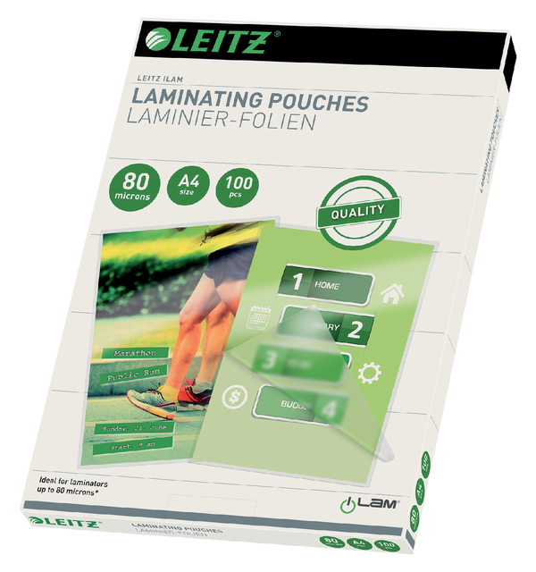 Lamineerhoes Leitz iLAM A4 2x80micron EVA 100stuks