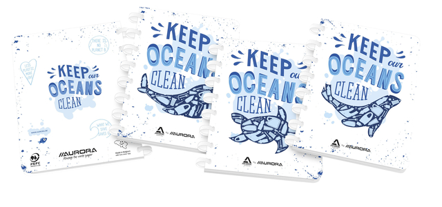 Schrift Adoc Ocean Waste Plastics A4 lijn 144 pagina’s 90gr