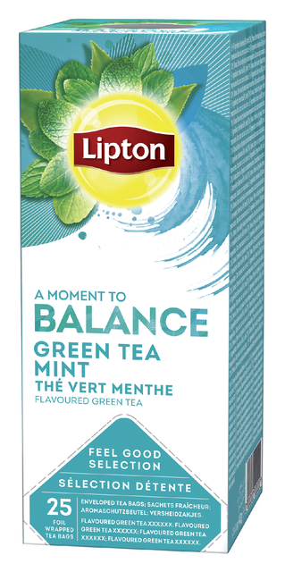 Thee Lipton Balance green tea mint 25×1.5gr