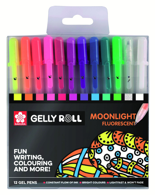 Gelschrijver Sakura Gelly Roll Moonlight blister à 12 stuks assorti