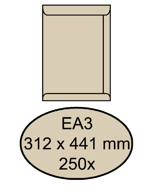 Envelop Quantore akte EA3 312x441mm cremekraft 250stuks